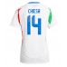 Itálie Federico Chiesa #14 Dámské Venkovní Dres ME 2024 Krátkým Rukávem